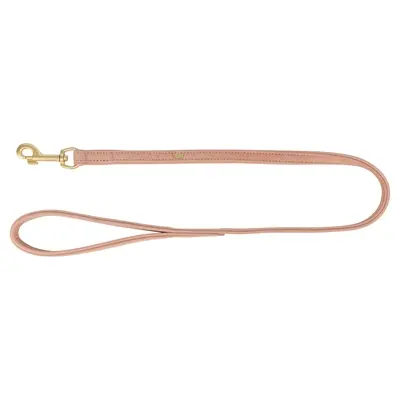 Trixie hondenriem Pure leer roze 100 x 2 cm – nubuckleer