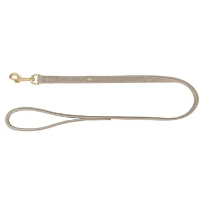 Trixie hondenriem Pure leer lichtgrijs 100 x 2,5 cm – nubuckleer