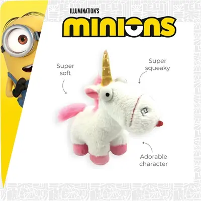Minions hondenknuffel So Fluffy Unicorn pluche wit 19,8 x 15,2 x 7,4 cm
