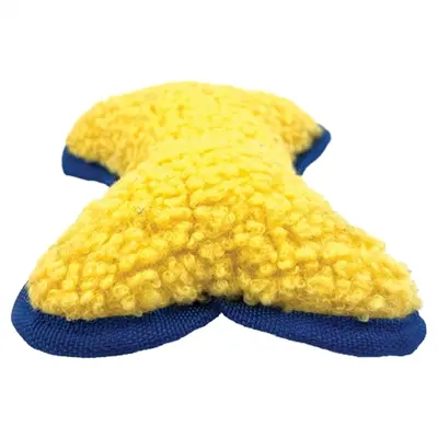 Minions hondenspeeltje canvas bot met piep blauw/wit 21 x 14,2 x 5 cm