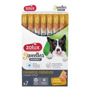 Zolux Sweeties Expert Creamy Sticks kip/kaas 7 x 14 g – hondensnack - Afbeelding 1