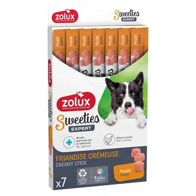 Zolux Sweeties Expert Creamy Sticks kip 7 x 14 g – hondensnack