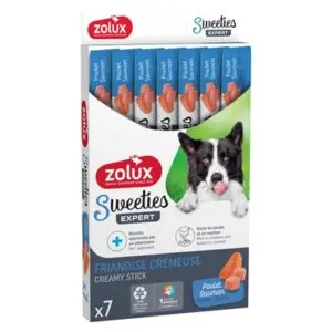 Zolux Sweeties Expert Creamy Sticks kip/zalm 7 x 14 g – hondensnack - Afbeelding 4