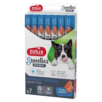 Zolux Sweeties Expert Creamy Sticks kip/zalm 7 x 14 g – hondensnack
