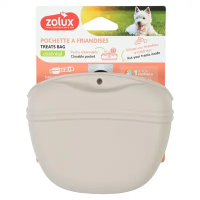 Zolux beloningszakje siliconen beige 13 x 6 x 11 cm – met magneetsluiting