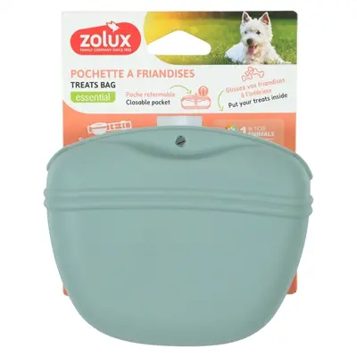 Zolux beloningszakje siliconen groen 13 x 6 x 11 cm – met magneetsluiting