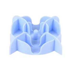 Zolux slowfeeder inzetstuk voor voerbak siliconen blauw 13,5 x 13,5 cm - Afbeelding 1