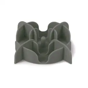 Zolux slowfeeder inzetstuk voor voerbak siliconen grijs 13,5 x 13,5 cm - Afbeelding 1