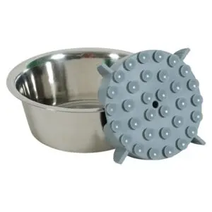 Zolux slowfeeder inzetstuk voor voerbak siliconen grijs 13,5 x 13,5 cm - Afbeelding 5