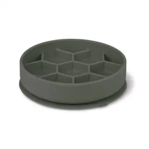 Zolux slow feed hondenvoerbak grijs 16 x 16 x 4,5 cm – zuignap - Afbeelding 1
