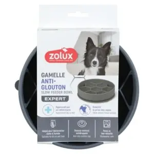 Zolux slow feed hondenvoerbak grijs 16 x 16 x 4,5 cm – zuignap - Afbeelding 4