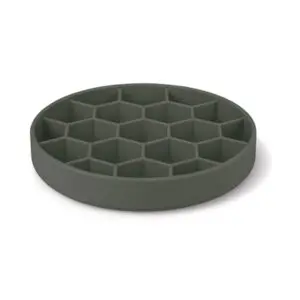 Zolux slow feed hondenvoerbak grijs 21,5 x 21,5 x 4,5 cm – zuignap - Afbeelding 1