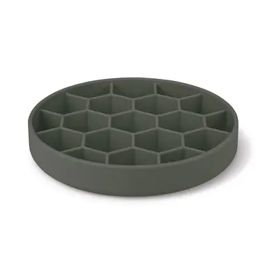 Zolux slow feed hondenvoerbak grijs 21,5 x 21,5 x 4,5 cm – zuignap