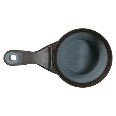 Zolux voerschep 2-in-1 met afsluitklem siliconen grijs 473 ml