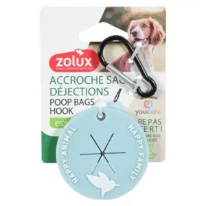 Zolux poepzakhouder met karabijnhaak lichtblauw 6 x 6 x 0,5 cm - Afbeelding 4