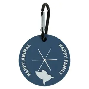 Zolux poepzakhouder met karabijnhaak blauw 6 x 6 x 0,5 cm – siliconen - Afbeelding 1