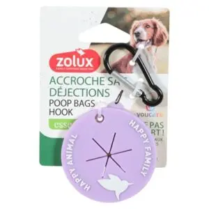 Zolux poepzakhouder met karabijnhaak paars 6 x 6 x 0,5 cm – siliconen - Afbeelding 4