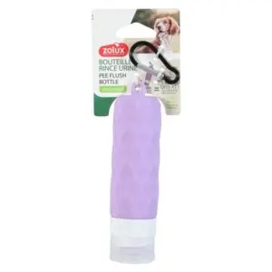 Zolux spoelfles voor hondenurine paars 4 x 4 x 14 cm – met karabijnhaak - Afbeelding 4