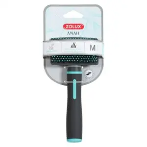 Zolux Anah slickerborstel met noppen zacht M 8 x 4 x 17,5 cm – zwart/blauw - Afbeelding 4