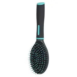 Zolux Anah hondenborstel nylon/kunststof pinnen zwart/blauw L 23,5 cm - Afbeelding 1
