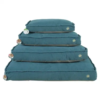 Zolux hondenkussen Toscane ribfluweel blauw 129 x 79 x 24 cm