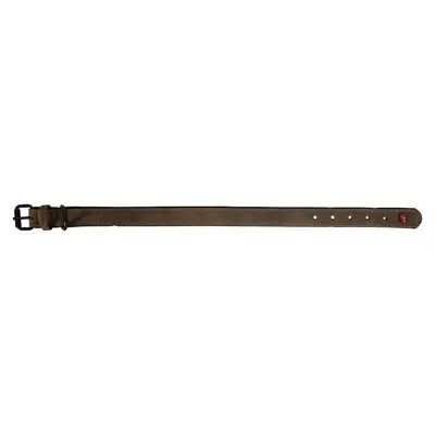 Zolux Expert halsband hond premium leer/neopreen bruin 40 x 1,6 cm