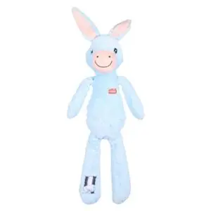 Zolux Furry Farm ezel Hassan pluche met touw blauw 69 cm – hondenspeeltje - Afbeelding 1