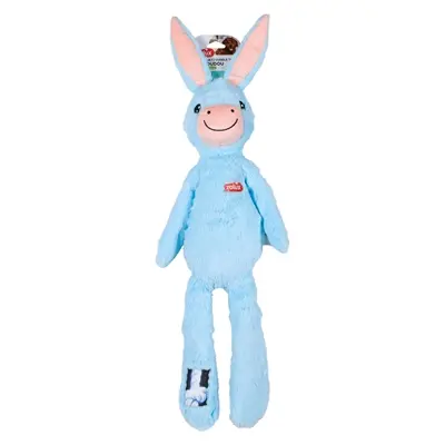 Zolux Furry Farm ezel Hassan pluche met touw blauw 69 cm – hondenspeeltje