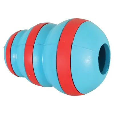 Zolux Treat Cone snackspeeltje rubber lichtblauw/rood 7 x 7 x 10 cm
