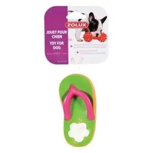 Zolux hondenspeeltje Flip-Flop teenslipper vinyl 12 cm – met pieper - Afbeelding 4