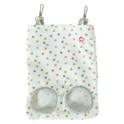 Zolux hooizak Cosy gestipt wit 29 x 19 cm – 2 openingen