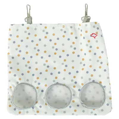 Zolux hooizak Cosy gestipt wit 29 x 27 cm – 3 openingen