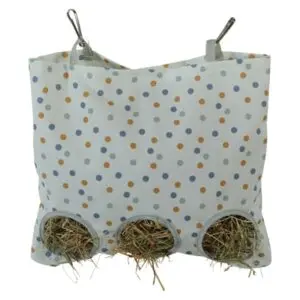 Zolux hooizak Cosy gestipt wit 29 x 27 cm – 3 openingen - Afbeelding 5