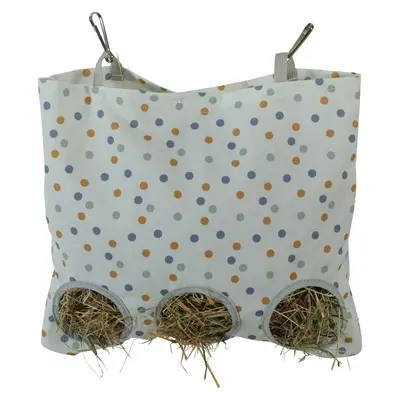 Zolux hooizak Cosy gestipt wit 29 x 27 cm – 3 openingen