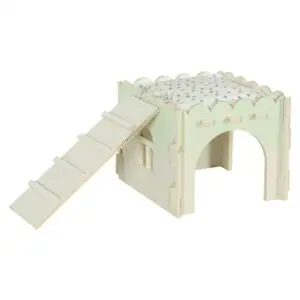 Zolux knaaghuis Cosy konijn van hout 25 x 25 x 20 cm – met trapje - Afbeelding 5