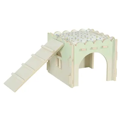 Zolux knaaghuis Cosy konijn van hout 25 x 25 x 20 cm – met trapje