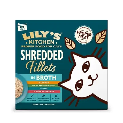 Lily's Kitchen kattenvoer Shredded Fillets multipack 8 x 70 g