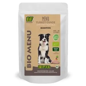 BF Petfood hondenvoer Organic kalkoen menu pouch 14 x 150 g – biologisch - Afbeelding 4