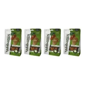 Whimzees Hond Krokodil Medium - Vegetarische Kauwsnacks 9 cm - 4 x 12 stuks - Voordeelverpakking - Afbeelding 1
