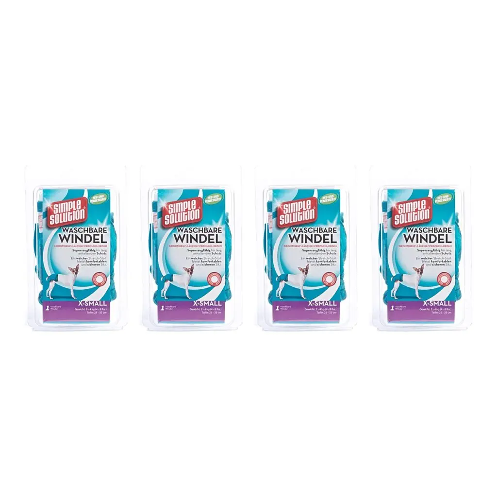 Simple Solution wasbare hondenluier XS taille 25-35 cm – multipack 4 stuks
