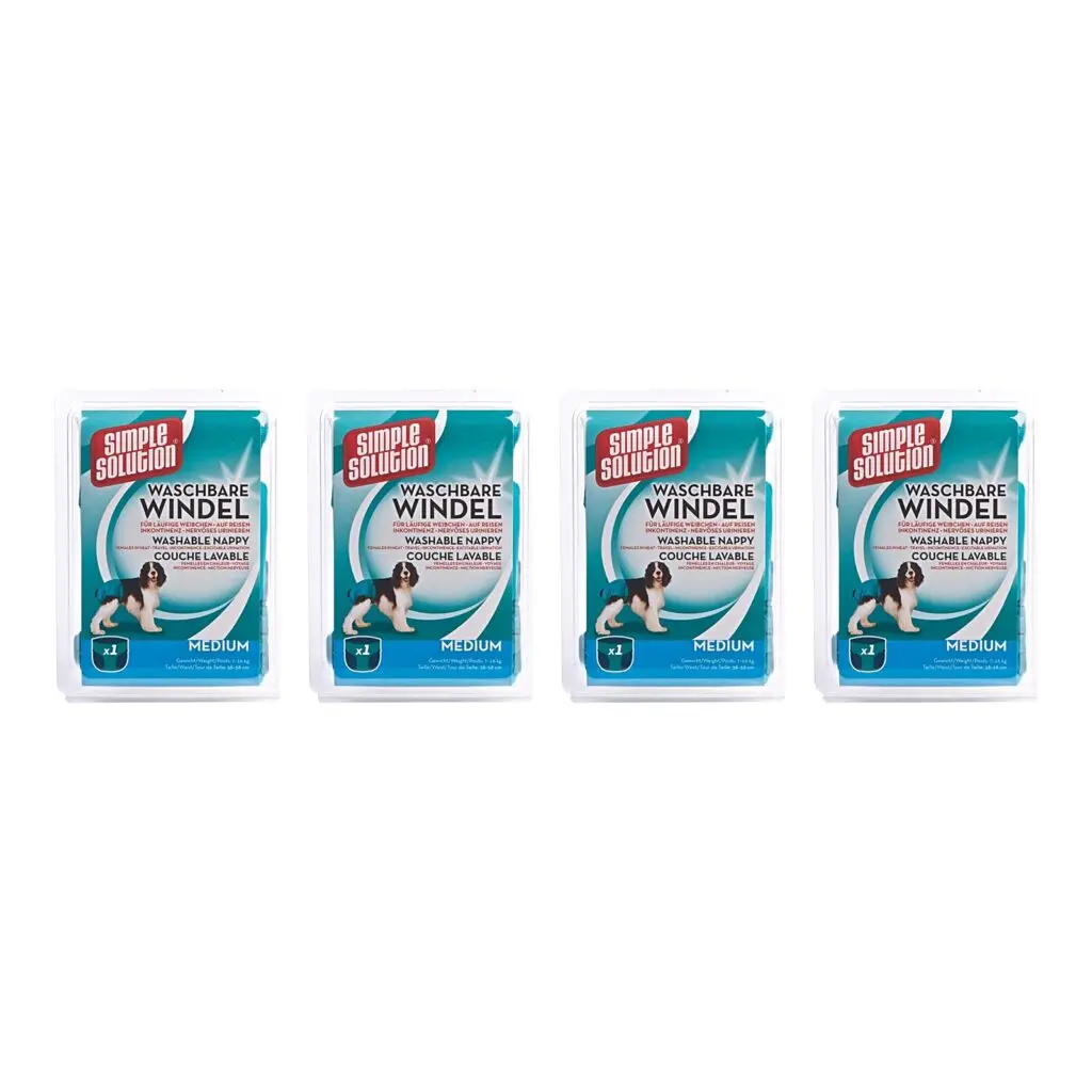 Simple Solution wasbare hondenluier M taille 38-58 cm – multipack 4 stuks