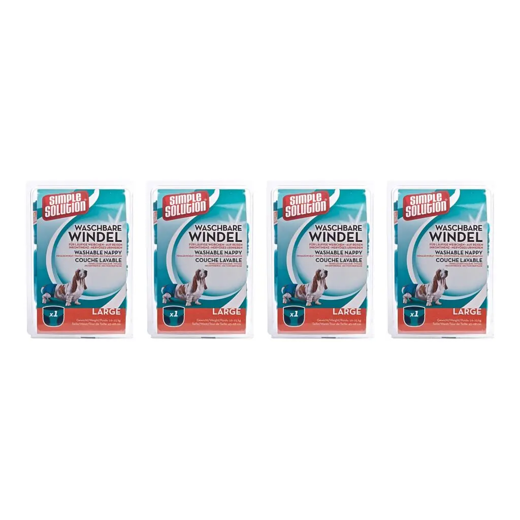 Simple Solution wasbare hondenluier L taille 45-68 cm – multipack 4 stuks
