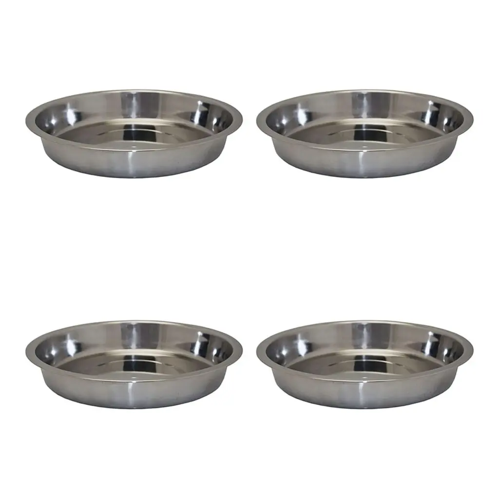 Happy Pet rvs voerbak ondiep 25 cm – puppy – multipack 4 stuks