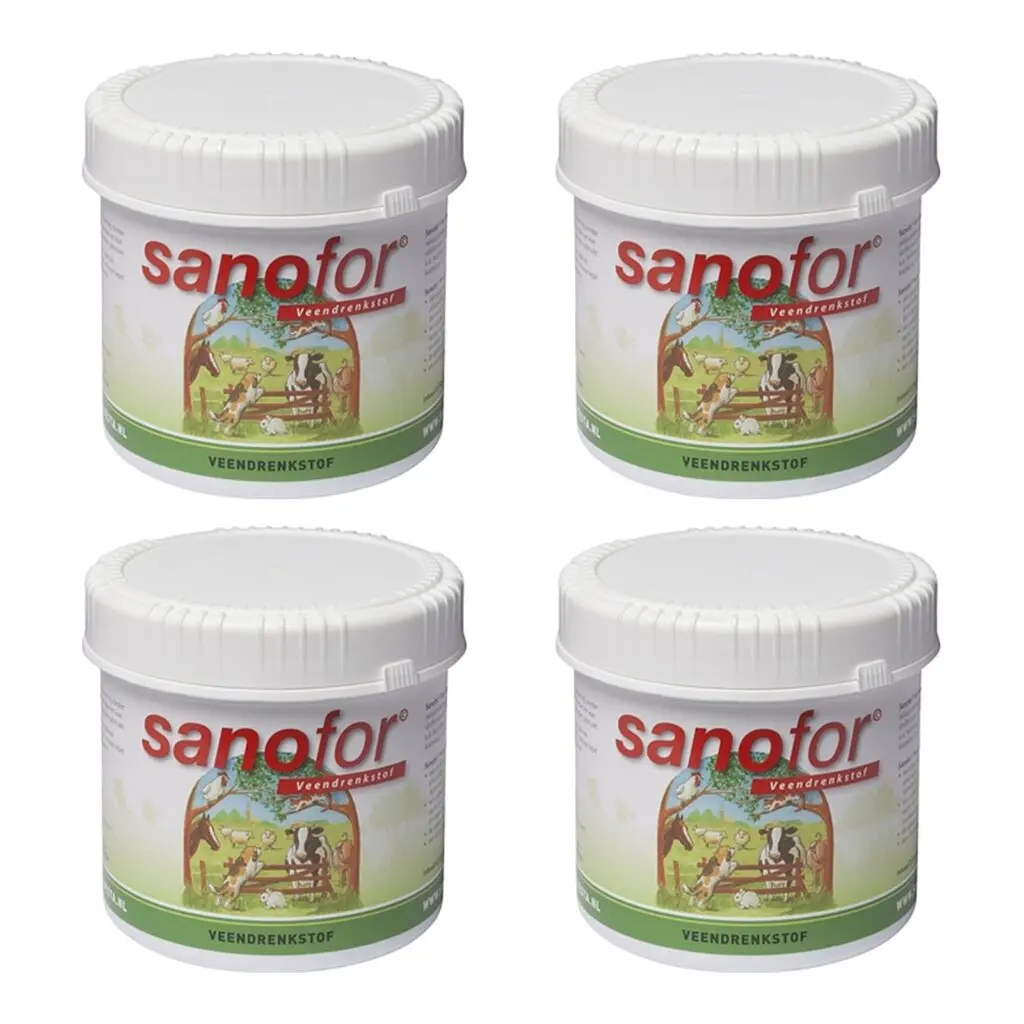 Sanafor Veendrenkstof 500 ml – 4 stuks, mineralen voor honden (multipack)