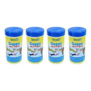 Guppy Visvoer - Tetra Guppy Vlokken met Kleurversterker - 4 x 250 ml - Voordeelverpakking - Afbeelding 1