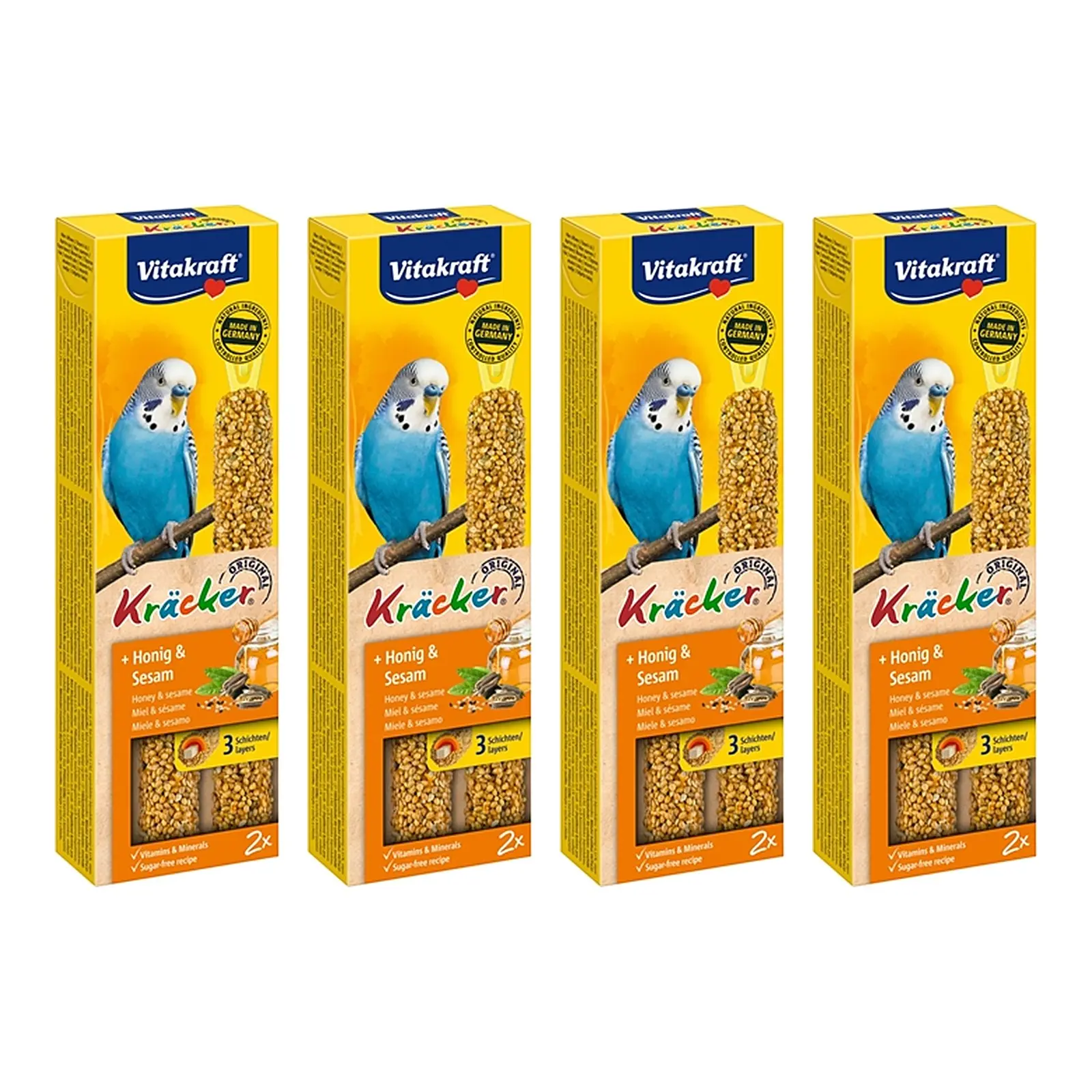 Vitakraft Kräcker parkiet honing 2 stuks – multipack 4 x 2 stuks - Afbeelding 1