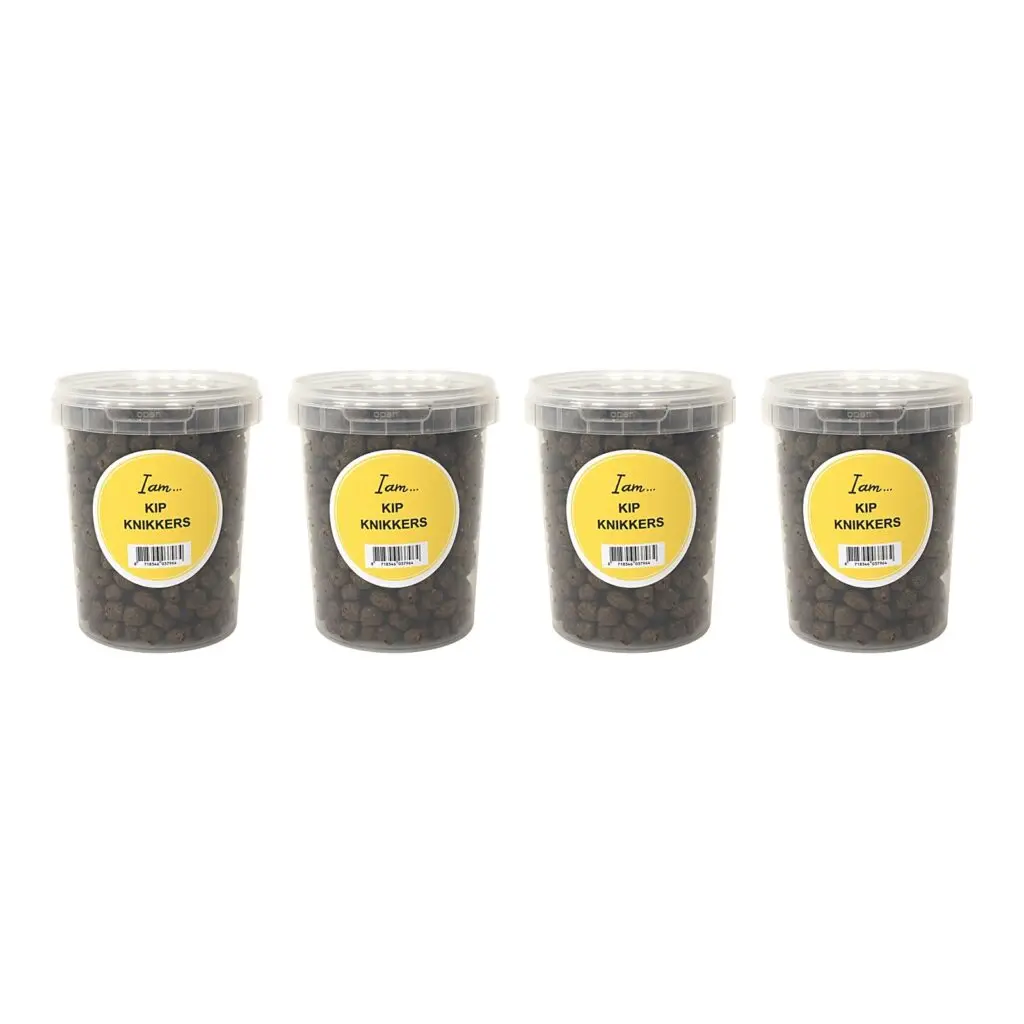 I Am kipknikkers hondensnack 300 g emmer – multipack 4 stuks