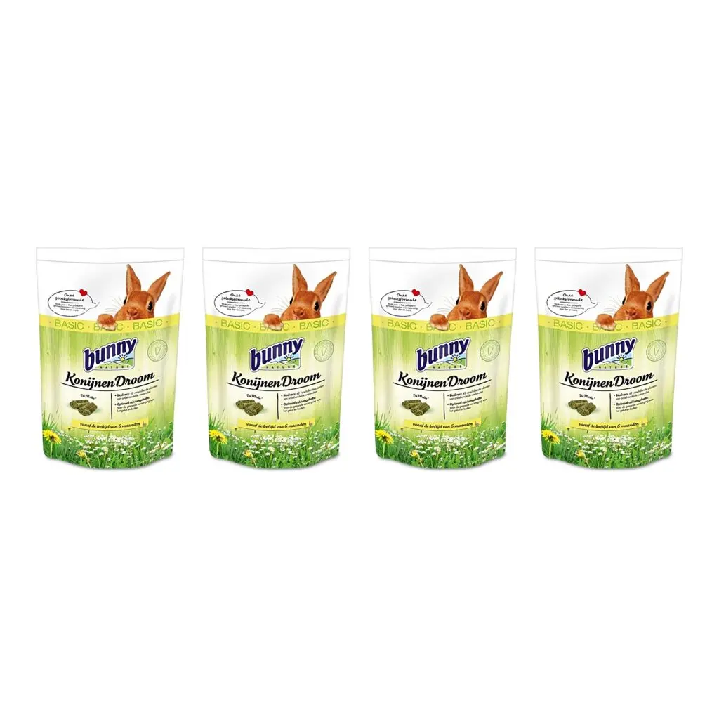 Bunny Nature Konijnendroom Basic konijnenvoer 1,5 kg – multipack 4 stuks