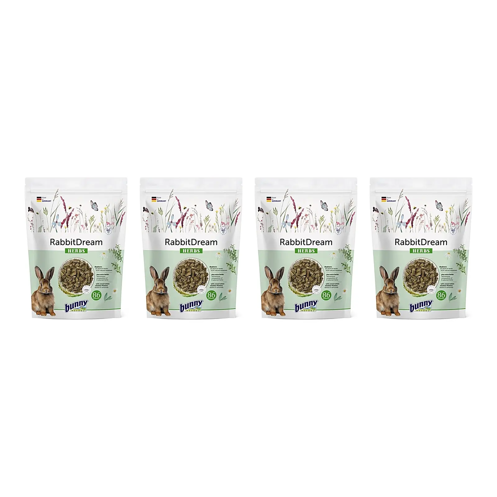 Bunny Nature Konijnendroom Herbs konijnenvoer 1,5 kg – multipack 4 stuks - Afbeelding 1