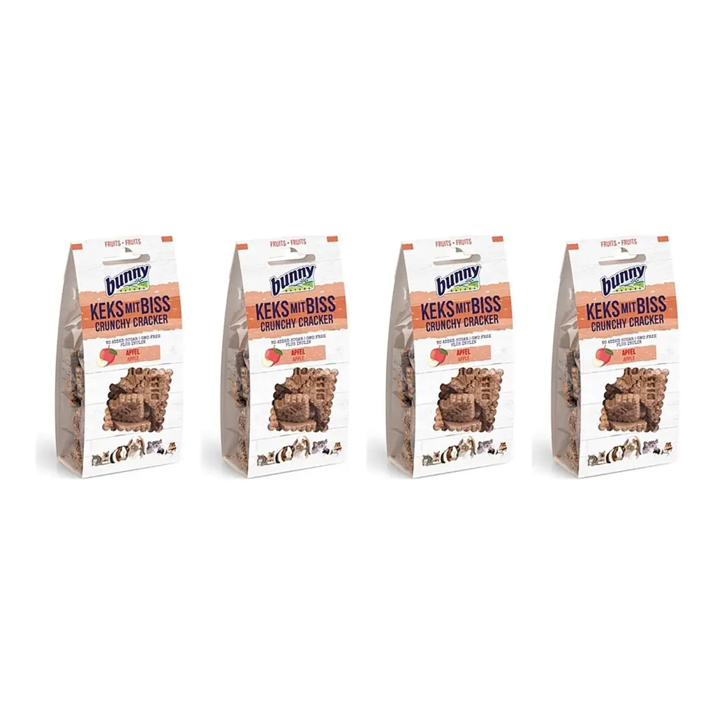 Bunny Nature Crunchy Cracker appel 50 g – multipack 4 stuks